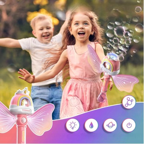 Magiczna różdżka do baniek mydlanych maszynka bańki światło jednorożec P148 Magiczna różdżka do baniek mydlanych maszynka bańki światło jednorożec P148