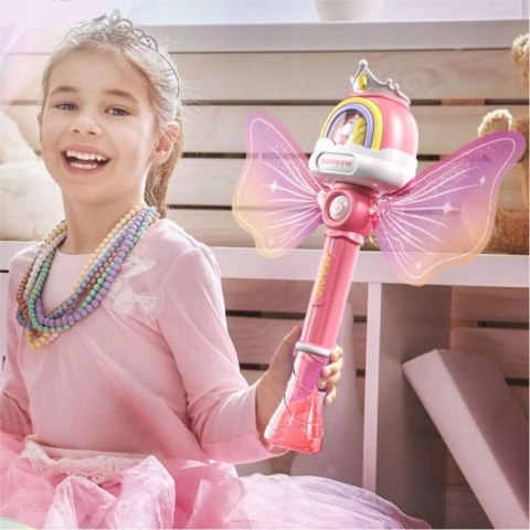 Magiczna różdżka do baniek mydlanych maszynka bańki światło jednorożec P148 Magiczna różdżka do baniek mydlanych maszynka bańki światło jednorożec P148