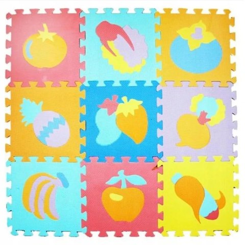 Puzzle piankowe mata 10szt owoce warzywa CB-111 Puzzle piankowe mata 10szt owoce warzywa CB-111