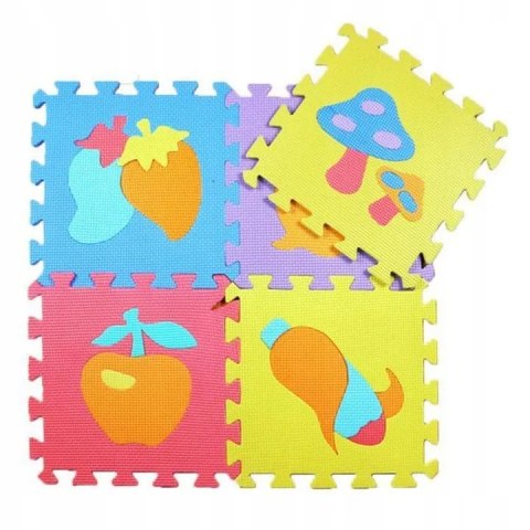 Puzzle piankowe mata 10szt owoce warzywa CB-111 Puzzle piankowe mata 10szt owoce warzywa CB-111