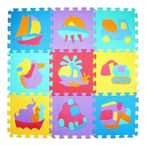 Puzzle piankowe mata Eva 10 szt pojazdy CB-114 Puzzle piankowe mata Eva 10 szt pojazdy CB-114