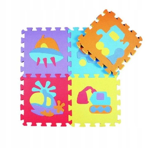 Puzzle piankowe mata Eva 10 szt pojazdy CB-114 Puzzle piankowe mata Eva 10 szt pojazdy CB-114
