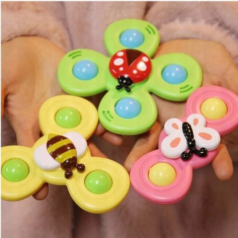 3 przyssawki sensoryczne grzechotka spinner ME-042 3 przyssawki sensoryczne grzechotka spinner ME-042