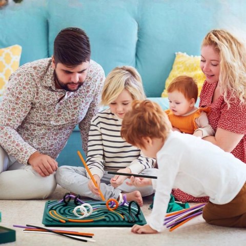 Sensoryczna tablica aktywności dwustronna silikonowa Montessori 1703N Sensoryczna tablica aktywności dwustronna silikonowa Montessori 1703N