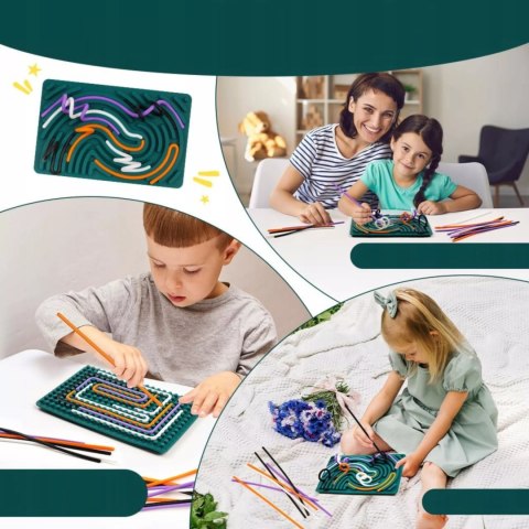 Sensoryczna tablica aktywności dwustronna silikonowa Montessori 1703N Sensoryczna tablica aktywności dwustronna silikonowa Montessori 1703N