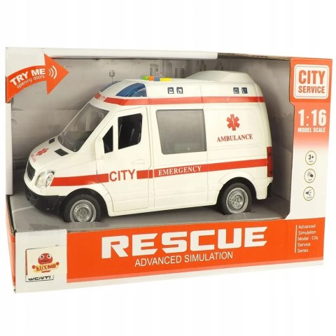 Auto ambulans karetka otwierane drzwi 1:16 WY590A Auto ambulans karetka otwierane drzwi 1:16 WY590A