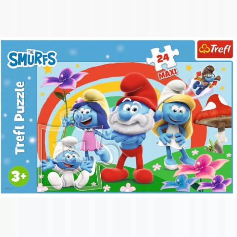 Puzzle 24 el. Maxi Smerfny dzień Trefl 14374 Puzzle 24 el. Maxi Smerfny dzień Trefl 14374