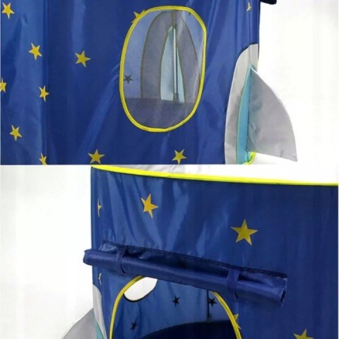 Niebieski namiot rakieta z podłogą 135 cm 600-42 Niebieski namiot rakieta z podłogą 135 cm 600-42