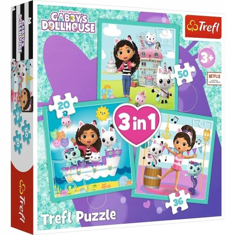 KOCI DOMEK GABI PUZZLE 3W1 3+ TREFL 34871 KOCI DOMEK GABI PUZZLE 3W1 3+ TREFL 34871