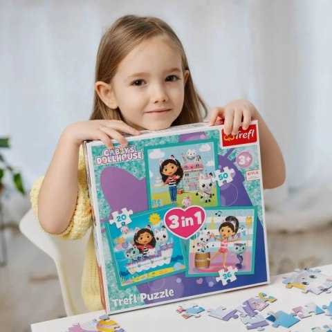 KOCI DOMEK GABI PUZZLE 3W1 3+ TREFL 34871 KOCI DOMEK GABI PUZZLE 3W1 3+ TREFL 34871