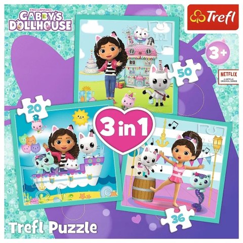 KOCI DOMEK GABI PUZZLE 3W1 3+ TREFL 34871 KOCI DOMEK GABI PUZZLE 3W1 3+ TREFL 34871
