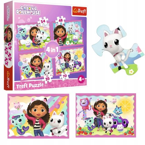Koci domek Gabi puzzle Gabi Kotki 4w1 4+ Trefl 34620 Koci domek Gabi puzzle Gabi Kotki 4w1 4+ Trefl 34620