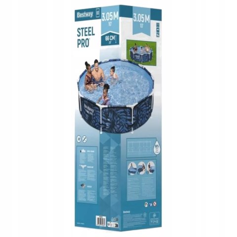 Basen stelażowy ogrodowy okrągły 305 x 66cm Bestway 56985 Basen stelażowy ogrodowy okrągły 305 x 66cm Bestway 56985
