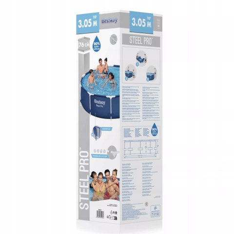 Basen stelażowy ogrodowy okrągły 305 x 76cm Bestway 56677 Basen stelażowy ogrodowy okrągły 305 x 76cm Bestway 56677