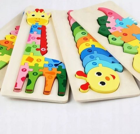 EDUKACYJNE DREWNIANE KLOCKI PUZZLE UKŁADANKA 8765K EDUKACYJNE DREWNIANE KLOCKI PUZZLE UKŁADANKA 8765K
