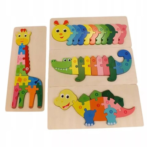 EDUKACYJNE DREWNIANE KLOCKI PUZZLE UKŁADANKA 8765K EDUKACYJNE DREWNIANE KLOCKI PUZZLE UKŁADANKA 8765K