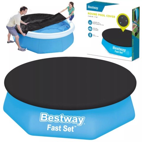 Przykrycie na basen z kołnierzem śr. 244cm Bestway 58032 Przykrycie na basen z kołnierzem śr. 244cm Bestway 58032