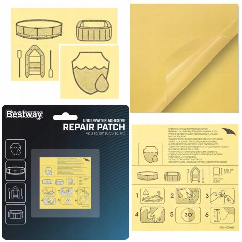 Zestaw łatek naprawczych łatka 10 sztuk bestway 62091 Zestaw łatek naprawczych łatka 10 sztuk bestway 62091