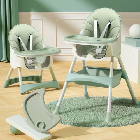 Krzesełko fotelik do karmienia 2w1 pasy 5 punktowe ECOTOYS azure Krzesełko fotelik do karmienia 2w1 pasy 5 punktowe ECOTOYS azure