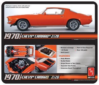 Model Plastikowy Do Sklejania AMT (USA) - 1970 1/2 Camaro Z28 Model Plastikowy Do Sklejania AMT (USA) - 1970 1/2 Camaro Z28