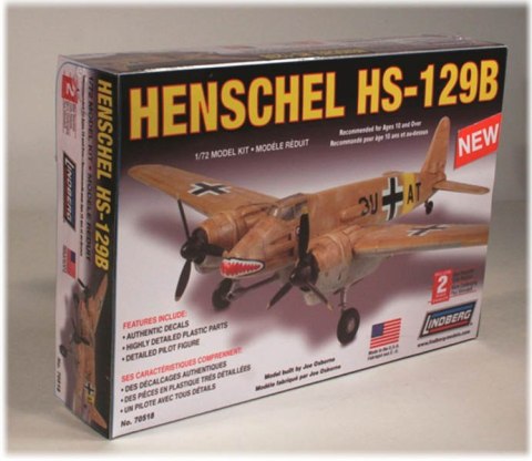 Model Plastikowy Do Sklejania Lindberg (USA) Samolot Heinkel MS-129B Model Plastikowy Do Sklejania Lindberg (USA) Samolot Heinkel MS-129B