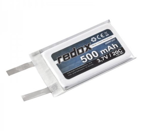Pojedyncze Ogniwo Redox LiPo 3,7V 500mAh 20c Redox 500 mAh 3,7V 20C (BEZ KON.) Pojedyncze Ogniwo Redox LiPo 3,7V 500mAh 20c Redox 500 mAh 3,7V 20C (BEZ KON.)