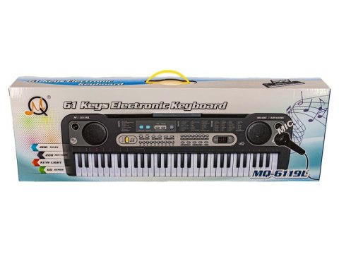 Keyboard MQ-6119L Organki, 61 Klawiszy, Mikrofon, Nauka Gry Keyboard MQ-6119L Organki, 61 Klawiszy, Mikrofon, Nauka Gry