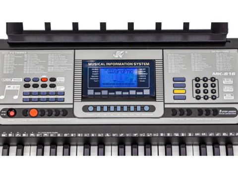 Keyboard Organy 61 Klawiszy Zasilacz MK-816 z funkcją nauki gry Keyboard Organy 61 Klawiszy Zasilacz MK-816 z funkcją nauki gry