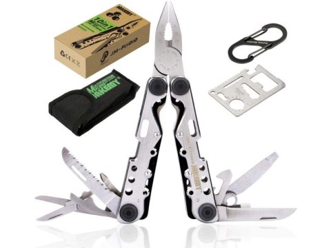 Narzędzie Wielofunkcyjne Jakemy Multitool 10w1 - Kombinerki, Nóż, Piła, Karta Przeżycia Narzędzie Wielofunkcyjne Jakemy Multitool 10w1 - Kombinerki, Nóż, Piła, Karta Przeżycia