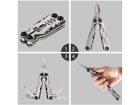 Narzędzie Wielofunkcyjne Jakemy Multitool 10w1 - Kombinerki, Nóż, Piła, Karta Przeżycia Narzędzie Wielofunkcyjne Jakemy Multitool 10w1 - Kombinerki, Nóż, Piła, Karta Przeżycia