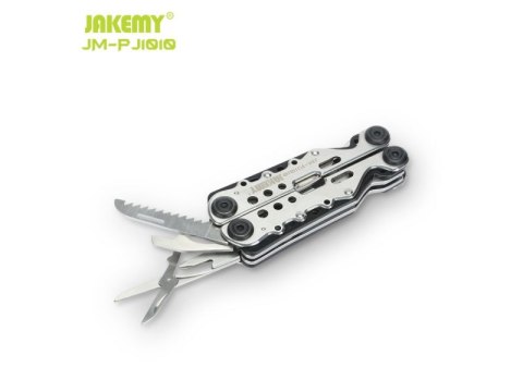 Narzędzie Wielofunkcyjne Jakemy Multitool 10w1 - Kombinerki, Nóż, Piła, Karta Przeżycia Narzędzie Wielofunkcyjne Jakemy Multitool 10w1 - Kombinerki, Nóż, Piła, Karta Przeżycia