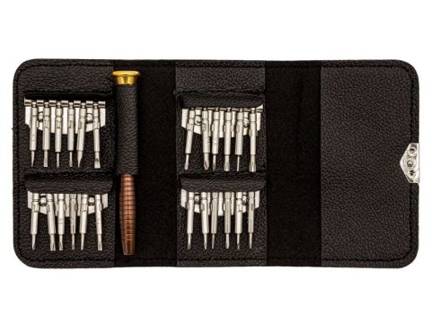Zestaw precyzyjnych wkrętaków, śrubokrętów - 25w1 końcówek w etui Zestaw precyzyjnych wkrętaków, śrubokrętów - 25w1 końcówek w etui