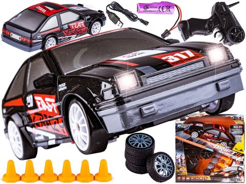 Samochód Do Driftu, Auto RC Drift 1:24 2,4 GHz 4WD CZARNY Samochód Do Driftu, Auto RC Drift 1:24 2,4 GHz 4WD CZARNY