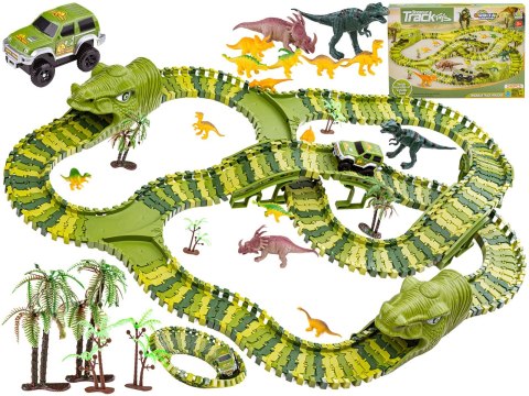 Duży Tor Samochodowy, Wyścigowy - Park Dinozaurów 240 El. Duży Tor Samochodowy, Wyścigowy - Park Dinozaurów 240 El.