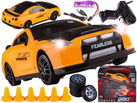 Samochód Do Driftu, Auto RC Drift 1:24 2,4 GHz 4WD ŻÓŁTY Samochód Do Driftu, Auto RC Drift 1:24 2,4 GHz 4WD ŻÓŁTY