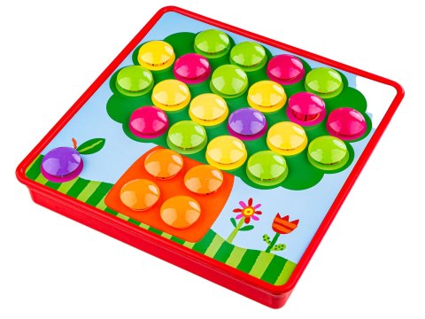 Edukacyjna Guzikowa Układanka, Puzzle, Mozaika, Plansze + Kolorowe Guziczki Klocki Edukacyjna Guzikowa Układanka, Puzzle, Mozaika, Plansze + Kolorowe Guziczki Klocki