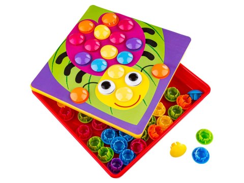 Edukacyjna Guzikowa Układanka, Puzzle, Mozaika, Plansze + Kolorowe Guziczki Klocki Edukacyjna Guzikowa Układanka, Puzzle, Mozaika, Plansze + Kolorowe Guziczki Klocki
