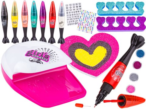 Zestaw do stylizacji paznokci, Manicure, Lakiery, Suszarka + Akcesoria Zestaw do stylizacji paznokci, Manicure, Lakiery, Suszarka + Akcesoria