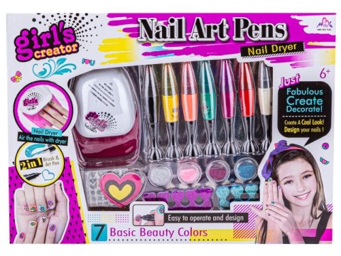Zestaw do stylizacji paznokci, Manicure, Lakiery, Suszarka + Akcesoria Zestaw do stylizacji paznokci, Manicure, Lakiery, Suszarka + Akcesoria