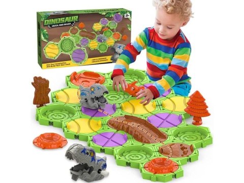 Gra Logiczna, Zbuduj Tor Dla Dinozaura, Trasa, Przeprawa Dla Dinozaura, Klocki, Tor Przeszkód Gra Logiczna, Zbuduj Tor Dla Dinozaura, Trasa, Przeprawa Dla Dinozaura, Klocki, Tor Przeszkód