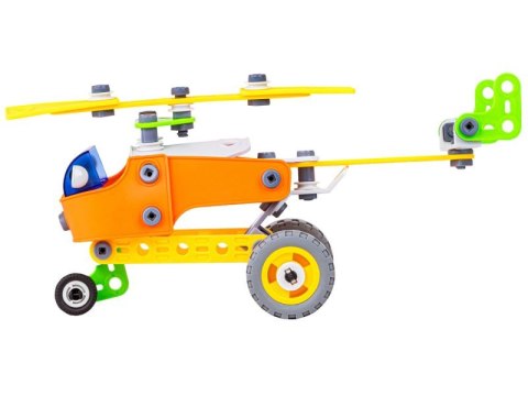 Klocki Elastyczne, Konstrukcyjne 163 El. Samochód, Quad, Helikopter, Samolot, Robot Do Rozkręcania I Skręcania 5w1 Klocki Elastyczne, Konstrukcyjne 163 El. Samochód, Quad, Helikopter, Samolot, Robot Do Rozkręcania I Skręcania 5w1
