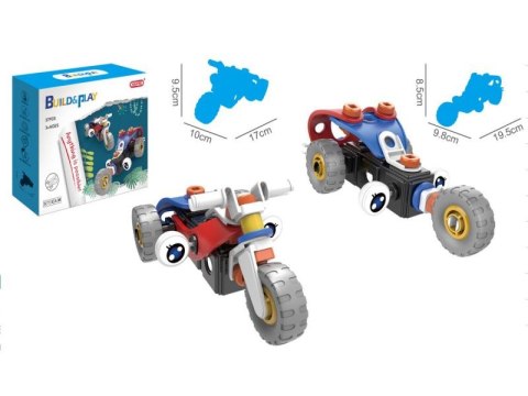 Klocki Elastyczne, Konstrukcyjne 40 El. Motocykl, Trójkołowy Pojazd Do Rozkręcania I Skręcania 2w1 Klocki Elastyczne, Konstrukcyjne 40 El. Motocykl, Trójkołowy Pojazd Do Rozkręcania I Skręcania 2w1