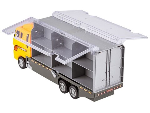 Ciężarówka, Transporter + Auta, Otwierana Laweta, Pojazdy Budowlane 7w1 Przecena 1 Ciężarówka, Transporter + Auta, Otwierana Laweta, Pojazdy Budowlane 7w1 Przecena 1