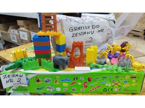 Edukacyjne Klocki - Duże ZOO - Ponad 110 Elementów Zestaw 2 Edukacyjne Klocki - Duże ZOO - Ponad 110 Elementów Zestaw 2
