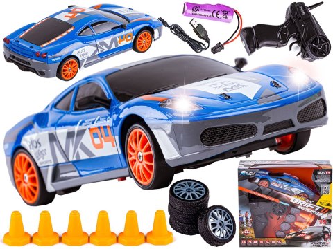 Samochód Do Driftu, Auto RC Drift 1:24 2,4 GHz 4WD NIEBIESKIE FERRARI Samochód Do Driftu, Auto RC Drift 1:24 2,4 GHz 4WD NIEBIESKIE FERRARI