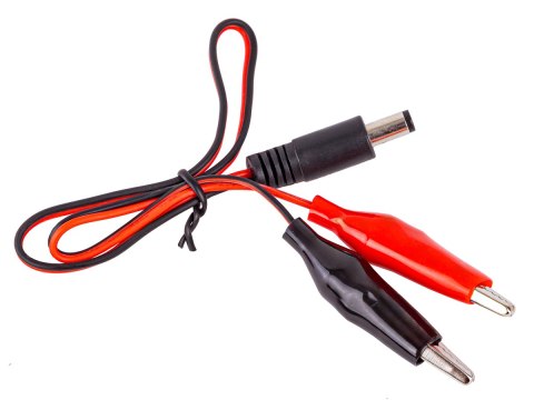 Adapter, Przewód zasilający DC Jack 5,2mm - Krokodylki Miękkie Adapter, Przewód zasilający DC Jack 5,2mm - Krokodylki Miękkie