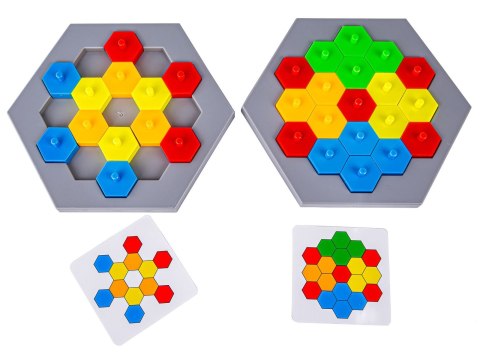 Edukacyjna Gra Logiczna Na Refleks Karty, Układanka "Puzzle Chessboard" Klocki + 30 kart Edukacyjna Gra Logiczna Na Refleks Karty, Układanka "Puzzle Chessboard" Klocki + 30 kart