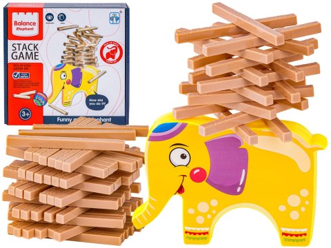 Edukacyjna gra zręcznościowa "Stack Game", Zbuduj wieżę, Układanka, Klocki + Słoń Edukacyjna gra zręcznościowa "Stack Game", Zbuduj wieżę, Układanka, Klocki + Słoń