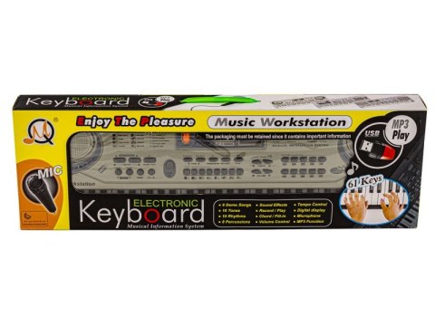 Keyboard MQ-811 Organki, 61 Klawiszy, Zasilacz, Mikrofon, USB Przecena 2 Keyboard MQ-811 Organki, 61 Klawiszy, Zasilacz, Mikrofon, USB Przecena 2