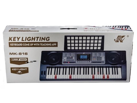 Keyboard Organy 61 Klawiszy Zasilacz MK-816 Z Funkcją Nauki Gry Przecena 8 Keyboard Organy 61 Klawiszy Zasilacz MK-816 Z Funkcją Nauki Gry Przecena 8